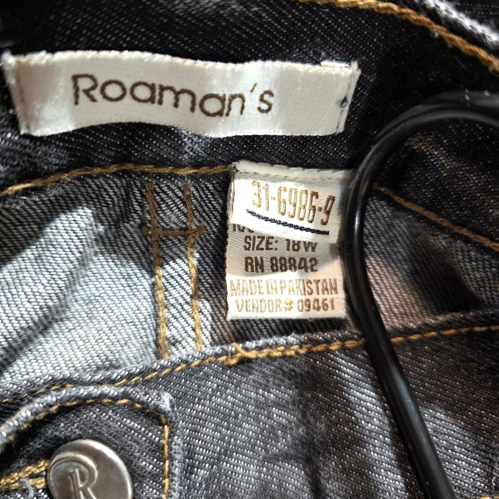 Cottagecore Vintage Roaman's Women 18W Dark Wash Denim A-Line Maxi Skirt Cotton - Picture 5 of 7